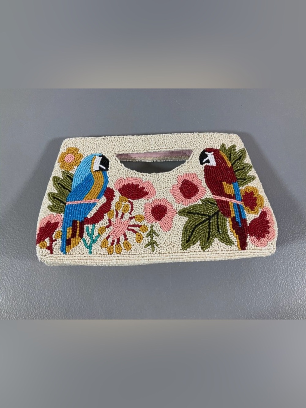 America & Beyond Lined Clutch Bag NWT Birds in Paradise